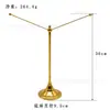 Base para mástil de bandera de escritorio, Mástil de bandera en forma de Y totalmente metálico, Soporte pequeño de bandera roja para escritorio, Soporte de bandera Dorado Titanio