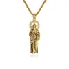 Joyas Retro Trendy Europeas y Americanas St. Collar Jude de Acero de Titanio Chapado en Oro de 18K St. San Judas Patrón Símbolo Cultural