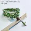 2024 Nova Pulseira de Cerâmica Feminina com Contas Multicoloridas Joias da Moda Presente para Namorada Pulseira com Três Anéis de Contas de Buda