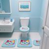 Juego de 3 Alfombrillas Absorbentes para Baño Personalizadas de Flocado, Felpudo Antideslizante para Baño, Felpudo para Puerta de Entrada, Alfombrilla para Inodoro Transfronteriza