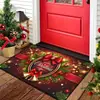 Tapete de casa de diatomita com atmosfera decorativa de Natal estilo Ins, resistente à sujeira e antiderrapante, capacho para porta de entrada