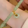 Pulseira com Fivela da Paz para Mulheres, Fivela Dupla Felicidade, Pulseira Estilo Chinês Novo, Retrô, Simples, Elegante, Joia de Mão Estilo Luxo Leve Atacado