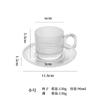 Taza de café americano de alto valor, taza de vidrio, platillo, diseño de nicho, té de la tarde de alto nivel, vaso de café con leche concentrado