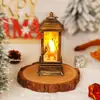Lanterna de Vento de Natal Suporte para Velas Lâmpada Luz Noturna Papai Noel Boneco de Neve Luz Noturna Decorativa Enfeite de Mesa Decorações de Natal