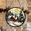 Adorno Colgante Navideño de Vidrio de una Sola Pieza Transfronterizo, Decoración de Ventana para las Cuatro Estaciones, Atrapasol para Jardín