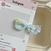 Horquillas para el pelo con montura de cinco gafas Sanrio, Lindas Horquillas de Corazón Girly, Pinza para Flequillo de Pelo Suelto, Pinza Lateral, Accesorios para el Cabello, Tocado