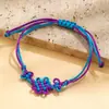 El Más Vendido Transfronterizo de Amazon: Pulsera trenzada de Nudo Chino Cazador de Demonios, Regalo de Vacaciones, Pulsera trenzada ajustable