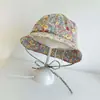 Sombreros de Verano 2026 Estilo Coreano para Niñas, Nuevo Sombrero de Pescador Fino y Transpirable con Diseño Floral para Proteger del Sol y los Rayos UV para Bebé