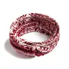 Diadema Bohemio Ins Versátil Elegante Nudo Cruzado Diadema Deportiva de Yoga Estampada Versión Ancha para Mujeres con Coronilla Alta