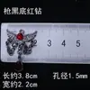 Colar Brincos Góticos DIY com Asas de Liga Metálica e Diamante Pingente Acessórios de Pingente