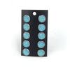Pendientes de Acero de Titanio con Cielo Estrellado de 12 mm, En Stock Transfronterizo, 5 Pares por Tarjeta, Pendientes Redondos Estilo Ins