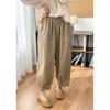 Pantalones cortos de lino puro para mujer, primavera 2025, recién llegados, estilo retro artístico, holgados y adelgazantes.