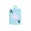 Pintado Creativo Agujero para Colgar Mini Aleación DIY Accesorios de Joyería Colgante un Colgante de Carta de Póker Llavero Colgante de Bolsa Venta al por Mayor