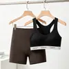 Conjunto de Sujetador Deportivo para Mujer de Verano, Sujetador a Prueba de Impactos para Fitness y Running para Mujer con Soporte Lateral Integrado para el Pecho, Hermoso Sujetador tipo Chaleco de Espalda