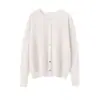 Suéter de Cachemir 100% Puro de Primera Calidad para Mujer, Estilo Otoño e Invierno, Manga Raglán, Tejido de Punto Simple con Cuello Redondo, Ropa Exterior Cálida