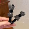 Horquilla con lazo de diamantes de imitación para Año Nuevo, horquilla con flequillo lateral para niña, horquilla con clip de alta calidad para niña pequeña