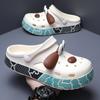 Zapatos de Hombre 2024 Nuevos de Suela Gruesa para Combinar con Todo Ropa Exterior Playa Aire Libre Conducción Zapatillas Baotou de Moda para Pareja