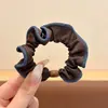 Goma para el pelo simple de satén estilo coreano para mujer, sujetador antideslizante para coleta alta, cuerda de pelo colorida, accesorio para el pelo elástico