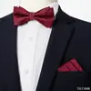 Collar rojo ceremonia de boda novio traje de boda moño compromiso padrino corbata corbata traje color sólido