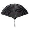Abanico Plegable, Abanico de Flor de Cerezo Estilo Antiguo, Abanico Portátil de Verano con Borla, Abanico Plegable de Flor de Durazno Portátil de Verano Estilo Chino, Abanico Plegable