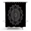 Cortina de chuveiro impermeável e à prova de mofo com estampa de poliéster, flor de mandala estilo nacional, espessa, original, transfronteiriça, fabricantes de cortinas de chuveiro