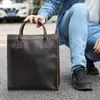 Bolso Cruzado de Cuero Crazy Horse Transfronterizo Bolso de Hombre Bolso Cruzado de Hombro Bolso Tote de Cuero Genuino Bolso de Hombro Vintage Menbag