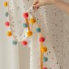 Nuevo Algodón Lino Vintage Hilo Arcoíris Jelly Bean Estilo Crema Dormitorio Sala de Estar Habitación Infantil Lino Cortina Pantalla de Ventana