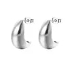 Pendientes retro de acero inoxidable europeos y americanos de lujo ligero Pendientes de acero de titanio de alta gama Joyería para orejas hueca semicircular de oro de 18 quilates venta al por mayor