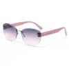 Nuevas Gafas de Sol de Playa Sin Marco Cortadas al Borde Transfronterizas para Hombres y Mujeres, Gafas de Sol de Playa de Verano con Protección UV400