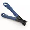 Cortauñas de Acero Inoxidable Anti-Salpicaduras Estilo Cruz Patrón de Cuero Cortauñas Plano Tijeras para Uñas Manicura Herramienta de Manicura Estilo Doméstico