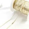 Cadena de Hoja Chapada en Oro de Fuerte Retención de Color, Cadena de Hueso de Serpiente Plana, Cadena Suelta Semiacabada, Collar Hecho a Mano para DIY, Cadena para Clavícula, Cadena de Moda