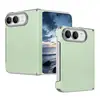 Aplicável ao iPhone Duo Versão Coreana Couro Liso Maçã 18 Tela Dobrável Duplo Eixo Central Capa de Celular Case com Suporte Magnético Rotativo