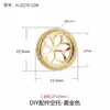 Pulsera Calada con Cuentas DIY Monturas en Blanco Chapado en Oro de 18K Cuentas Sueltas Accesorios Monturas para Colgantes de Piedra de Ámbar Cera de Abeja