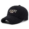 Otoño e Invierno Nueva Gorra de Béisbol Estilo Coreano Gorra de Felpa Teddy Bordada con Letras Gorra de Béisbol Casual de Moda para Mujer