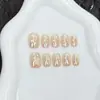 Unhas postiças estrela galvanizada, estilo gatinho nude, delicadas e valorizam a mão, com senso de ambiente, manicure curta removível
