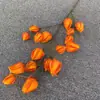 Flores Artificiales Naranja Otoño Exterior Boda Hogar Salón de Bodas Flores Falsas Flores de Seda Venta al por Mayor Naranja Brillante