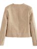 Venta al por mayor transfronteriza Aliexpress Ropa europea y americana 2023Chaquetilla corta tejida de tweed francés Zrura