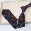 Japonês JK / DK Uniforme Academia Britânica Estilo Listra Básica Mão Gravata Azul Marinho Vermelho Escuro Casal Gravata