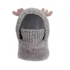 Gorro Infantil Máscara de Astas de Dibujos Animados Bufanda para el Cuello Gorro de Una Pieza Pulóver Gorro de Invierno para Exteriores Felpa Cálido Protección para Orejas Gorro de Punto