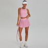 Saia plissada assimétrica nova transfronteiriça Roupa esportiva feminina Lazer ao ar livre Esportes Fitness Roupas Yoga Roupa de tênis