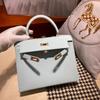 Bolso Kelly de Segunda Generación Estampado de Palma Piel de Vaca Bolso de Hombro Cruzado Bolso de Cuero Genuino para Mujer Bolso de Cuero Genuino para Mujer Estilo Clásico