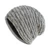 Otoño e invierno Nuevo más terciopelo color raya pequeña horizontal gorro tejido de lana gorro de invierno cálido para exteriores moda para hombre