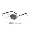 Gafas de Sol Redondas de Marco Pequeño que Cambian de Color de Nuevo Estilo, Gafas de Sol de Alta Gama para Mujeres Europeas y Americanas, Gafas de Sol Metálicas Retro para Rostro Pequeño