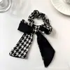 Goma para el pelo de espiga estilo perezoso con lazo y cinta elegante, accesorio para el pelo estilo coreano para mujer