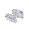 Anillo de plumas exquisito y hermoso de hada súper transfronterizo para mujer, diseño nicho de lujo ligero, anillo abierto de alta gama con incrustaciones de diamantes, anillo para el dedo índice