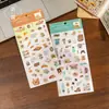 Adesivos da Série Padrão Diário Estilo Japonês, Material de Vida para Decoração de Diário DIY, Folha Única, 6 Designs