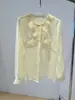 Camisa Feminina de Linho com Manga Longa, Gola Redonda, Nova, Estilo Francês, Renda Splicing, Designer de Alta Qualidade, Shenzhen Nanyou