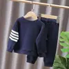 Ropa Infantil Traje para Niñas Ropa de Otoño para Niños Camisa de Manga Larga Infantil Pantalones Casuales Ropa Deportiva Infantil Conjunto de Dos Piezas Estilo Occidental
