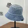 Nuevo Estilo 2026 Sombrero de Pescador de Mezclilla de Ala Ancha para Mujer, Sombrero Cubo Vintage Lavado, Sombrero Versátil Retro que Hace que la Cara Parezca Más Pequeña, También Adecuado para Hombres