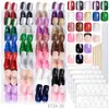 Caixa com Conjunto de Adesivos para Unhas Coloridos Sólidos de Média e Curta Duração, Franceses Foscos com Glitter, Pontas de Unha de Alta Qualidade Desgastáveis